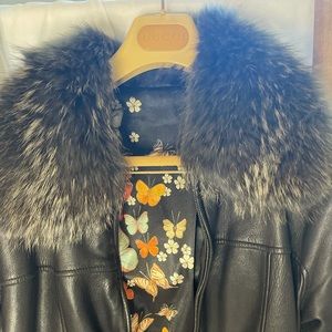 100% authentic GUCCI leather bomber jacket